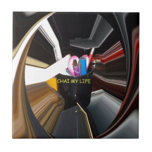 Abstract Stilleven Thee Mok Kantoor Briefpapier Ku Tegeltje