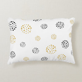 Abstract stip goud en grijs patroon accent kussen