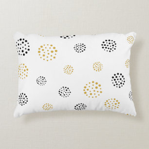 Abstract stip goud en grijs patroon accent kussen