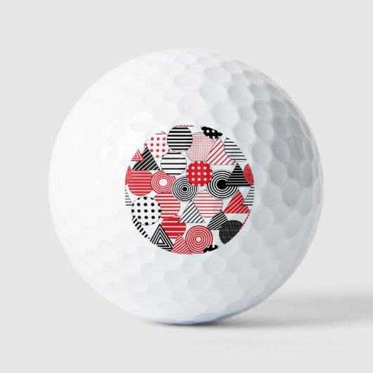 Abstract: Stippen & Strepen Golfballen (Voorkant)