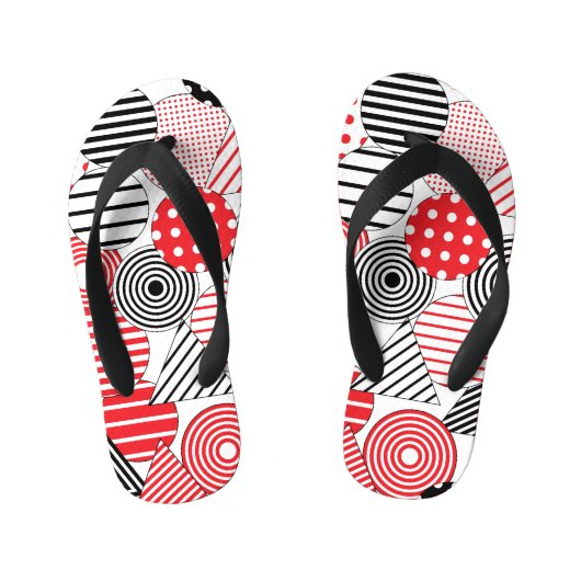Abstract: Stippen & Strepen Kinder Teenslippers (Voetbed)