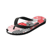 Abstract: Stippen & Strepen Kinder Teenslippers (Schuin)