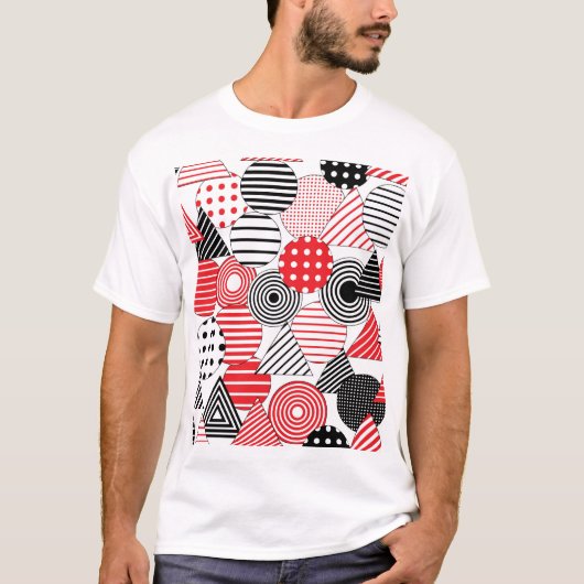 Abstract: Stippen & Strepen T-shirt (Voorkant)