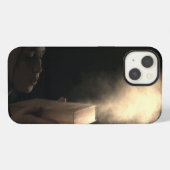 Abstract - Stof afblazen van boek iPhone Hoesje (Achterkant horizontaal)