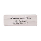 Abstract stoffig roos bruiloft retour adreslabels etiket (Voorkant)