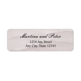 Abstract stoffig roos bruiloft retour adreslabels etiket