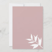 Abstract stoffig roos wit schets bloemenbruiloft kaart (Achterkant)