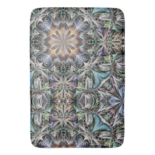 Abstract Stoffig Succulent Garden Rosette Pattern Badmat (Voorkant Verticaal)