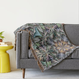 Abstract Stoffig Succulent Garden Rosette Pattern Deken