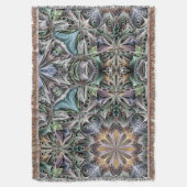 Abstract Stoffig Succulent Garden Rosette Pattern Deken (Voorkant Verticaal)