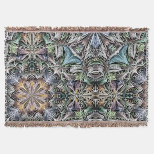 Abstract Stoffig Succulent Garden Rosette Pattern Deken (Voorkant)