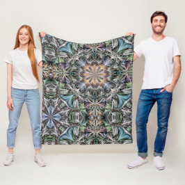 Abstract Stoffig Succulent Garden Rosette Pattern Fleece Deken