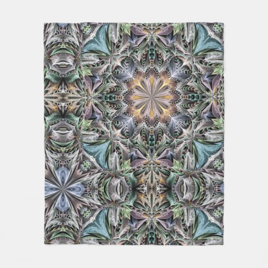 Abstract Stoffig Succulent Garden Rosette Pattern Fleece Deken (Voorkant)