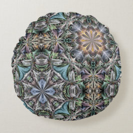 Abstract Stoffig Succulent Garden Rosette Pattern Rond Kussen