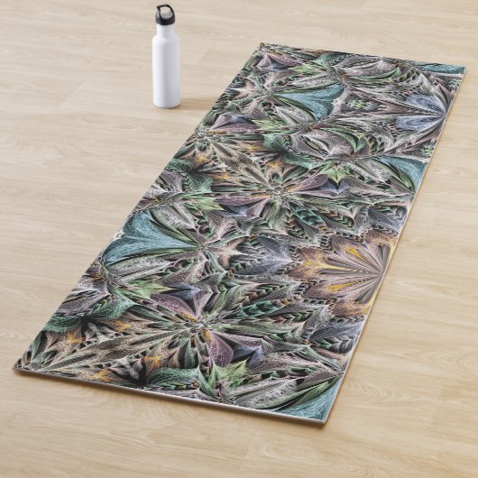 Abstract Stoffig Succulent Garden Rosette Pattern Yogamat (In situ)