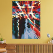 Abstract Storm Art Wrapped Canvas (Insitu (Woonkamer))