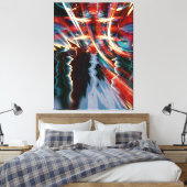 Abstract Storm Art Wrapped Canvas Afdruk (Insitu (Slaapkamer))