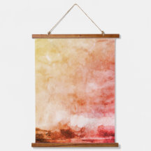Abstract Storm Moon Waterverf Hanging Tapestry