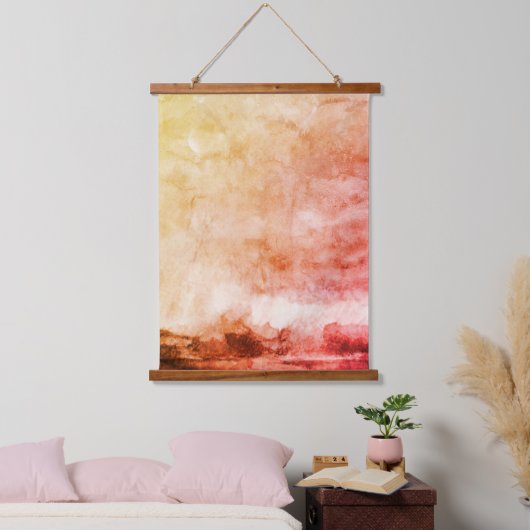 Abstract Storm Moon Waterverf Hanging Tapestry Hangend Wandkleed (Slaapkamer)