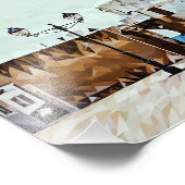 Abstract straatbeeld met kleurrijke geometrische foto afdruk (Hoek)