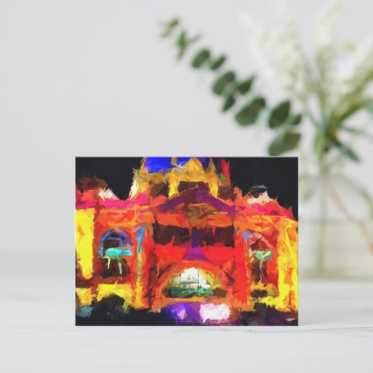 Abstract straatstation Flinders Briefkaart (Staand voorkant)