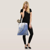 Abstract strand geïnspireerd tote bag (Op model)