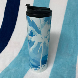 Abstract strand geïnspireerde THERMAL TUMBLER Thermosbeker