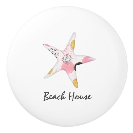  Abstract strand Keramische Knop (Voorkant)