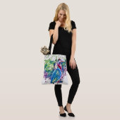 Abstract Strand Kunst Winkel Winkelen Tote Bag (Op model)