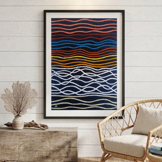 Abstract Strand Schilderij van Alfred Fox Canvas Afdruk
