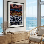 Abstract Strand Schilderij van Alfred Fox Canvas Afdruk