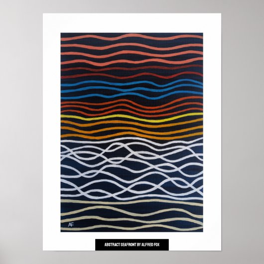 Abstract Strand Schilderij van Alfred Fox Poster (Voorkant)