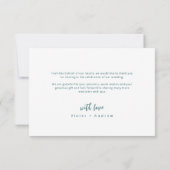 Abstract strand van mousserende oceaan bedankkaart (Achterkant)