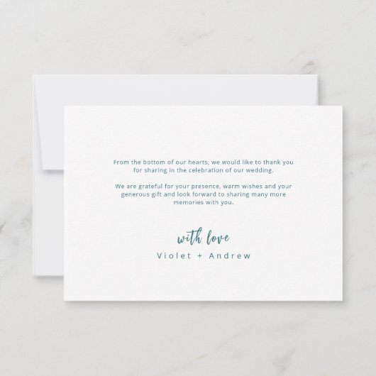 Abstract strand van mousserende oceaan bedankkaart (Achterkant)