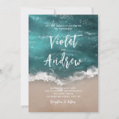 Abstract strand van mousserende oceaan kaart (Voorkant)