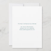 Abstract strand van mousserende oceaan save the date (Achterkant)