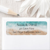 Abstract strand Zee voor oceaanadres Etiket (Insitu)