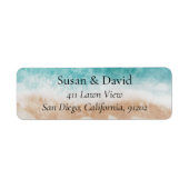 Abstract strand Zee voor oceaanadres Etiket (Voorkant)