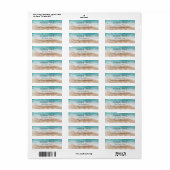Abstract strand Zee voor oceaanadres Etiket (Full Sheet)