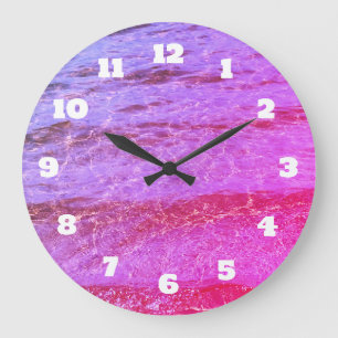 Abstract strand zwembad water roze patroon grote klok