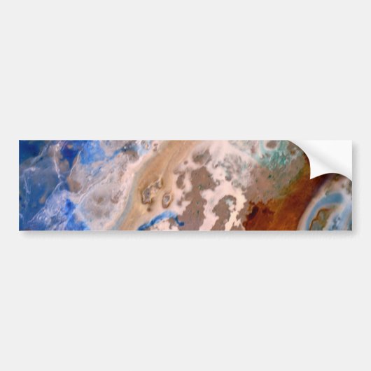 Abstract strandpatroon, waterpatroon, zomerplezier bumpersticker (Voorkant)