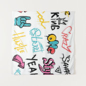 Abstract street graffiti lettering elements with g wandkleed (Voorkant (horizontaal))