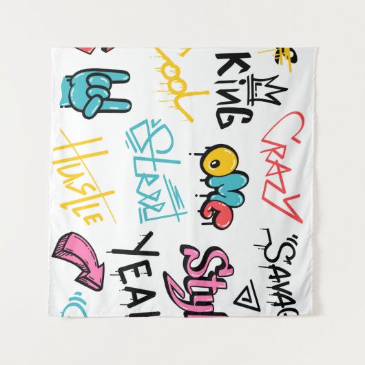 Abstract street graffiti lettering elements with g wandkleed (Voorkant (horizontaal))