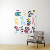 Abstract street graffiti lettering elements with g wandkleed (In Situ (horizontaal))