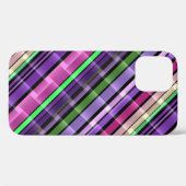 Abstract strepenpatroon (paars, roze, groen) Case-Mate iPhone case (Achterkant (horizontaal))