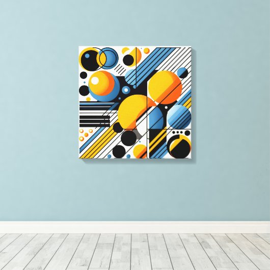 Abstract Stretched Canvas Print (Insitu (Houten vloer))