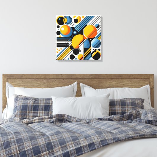 Abstract Stretched Canvas Print (Insitu (Slaapkamer))