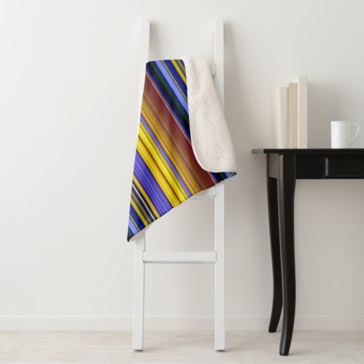 Abstract Stripes Design 1 Sherpa Deken (In situ)