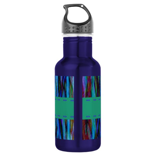 Abstract Stripes Design Waterfles (Achterkant)