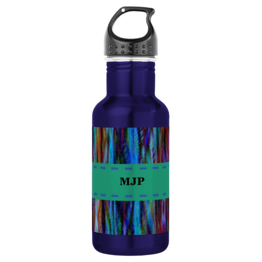 Abstract Stripes Design Waterfles (Voorkant)